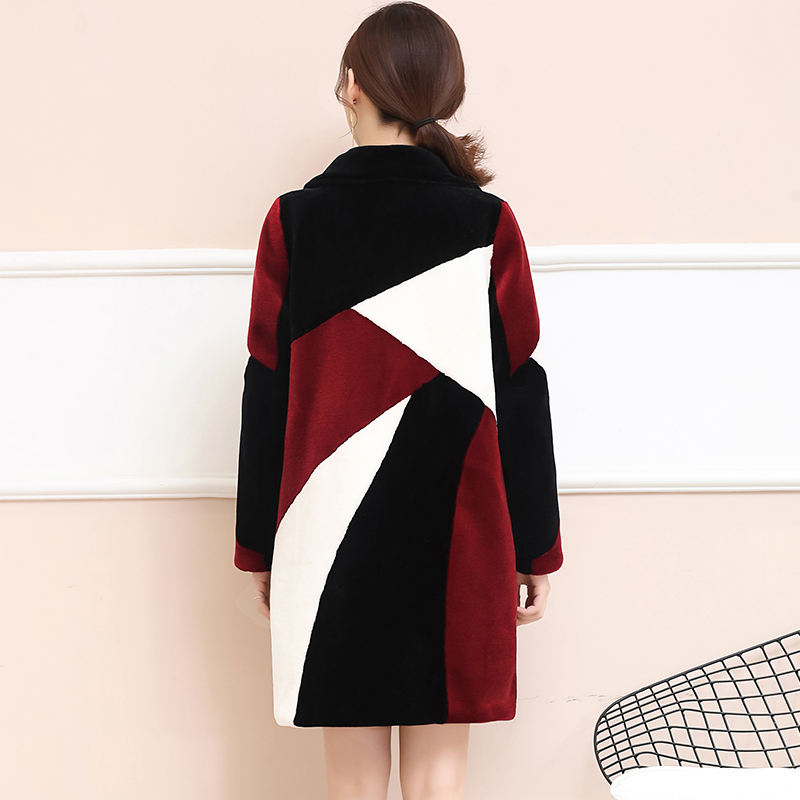 sheep sheared fur coat female long spell color suits brought long wool coat2020 New Style for Winter, Red
sheep sheared fur coat female long spell color suits brought long wool coat2020 New Style for Winter, Red