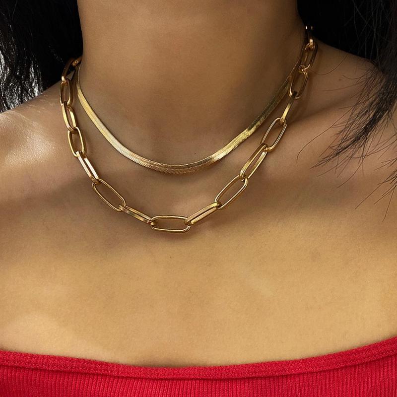 Lacteo Punk Multi Layered Cross Chain Collar Choker Necklace for Women Hip Hop Tight Snake Chain Clavicle Charm Necklace
Lacteo Punk Multi Layered Cross Chain Collar Choker Necklace for Women Hip Hop Tight Snake Chain Clavicle Charm Necklace