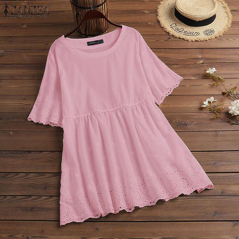 ZANZEAWomen Summer Blouse Cotton Tunic Embroidery Casual Loose Holiday Crewneck 2020 Short Sleeve Solid Tee Shirt Top Plus Size, White
ZANZEAWomen Summer Blouse Cotton Tunic Embroidery Casual Loose Holiday Crewneck 2020 Short Sleeve Solid Tee Shirt Top Plus Size, White