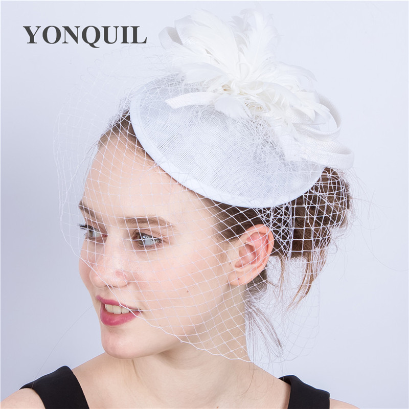 Fashion Bride Hair Bow Hat Wedding Veil fascinator hats Flower Feather fascinator Hairpin mesh veils Cover The Face Headdress SYF191
Fashion Bride Hair Bow Hat Wedding Veil fascinator hats Flower Feather fascinator Hairpin mesh veils Cover The Face Headdress SYF191