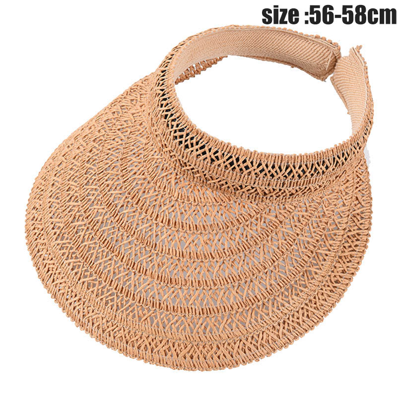 Newly Summer Empty Top Straw Visor Wide Brim Ladies Hat Casual Wild Sun Hat DOD886, Black
Newly Summer Empty Top Straw Visor Wide Brim Ladies Hat Casual Wild Sun Hat DOD886, Black
