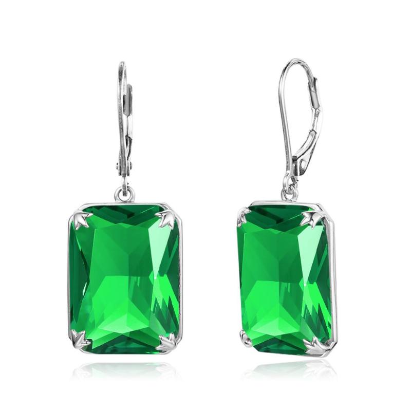 Real 925 Sterling Silver Emerald Earrings For Women Big Gemstone Earrings Fine Jewellery Rectangle Trendy Silver 925 Jewelry
Real 925 Sterling Silver Emerald Earrings For Women Big Gemstone Earrings Fine Jewellery Rectangle Trendy Silver 925 Jewelry