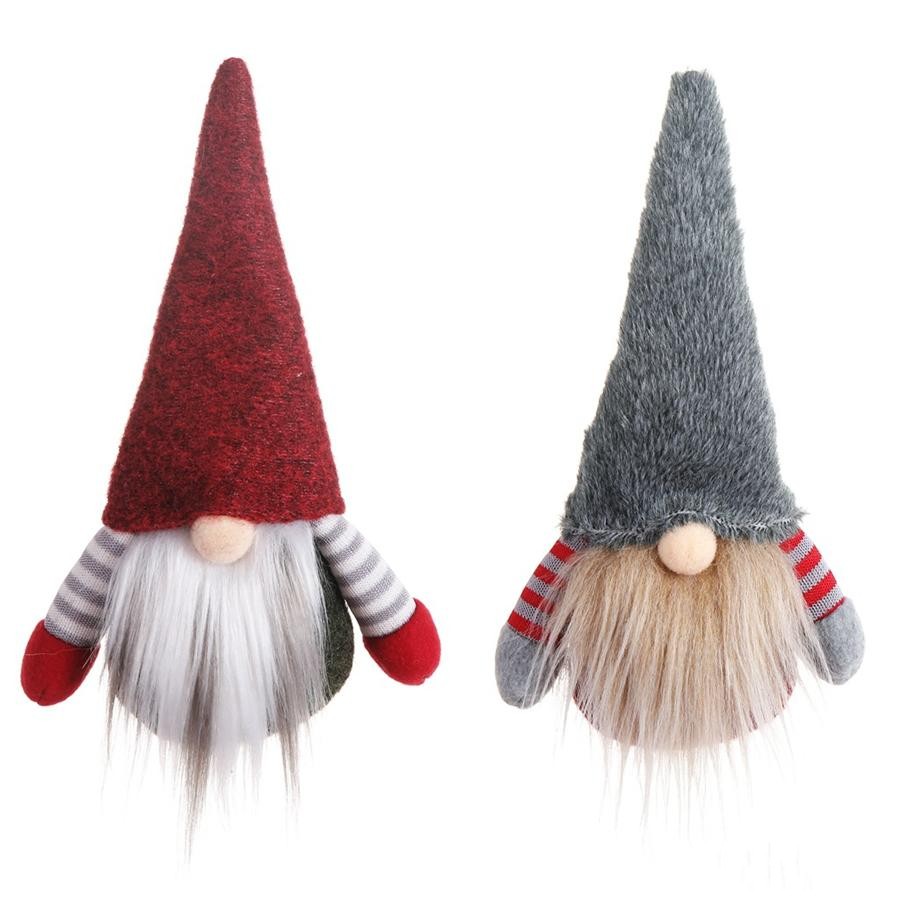 Christmas Handmade Scandinavian Tomte Santa Nisse Plush Toy Table Ornament Xmas Tree Decorations