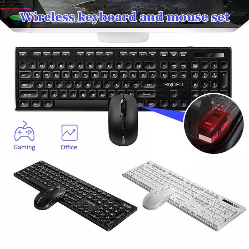 2.4G Wireless Silent Keyboard and Mouse Mini Multimedia Full-size Keyboard Mouse Combo Set For Notebook Laptop Desktop PC 4.7
2.4G Wireless Silent Keyboard and Mouse Mini Multimedia Full-size Keyboard Mouse Combo Set For Notebook Laptop Desktop PC 4.7