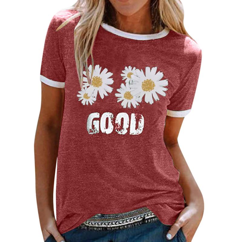 High Quality Skin Friendly Woman Loose T-shirt Short Sleeve Round Neck Print Top Casual Style Pullover, Blue
High Quality Skin Friendly Woman Loose T-shirt Short Sleeve Round Neck Print Top Casual Style Pullover, Blue