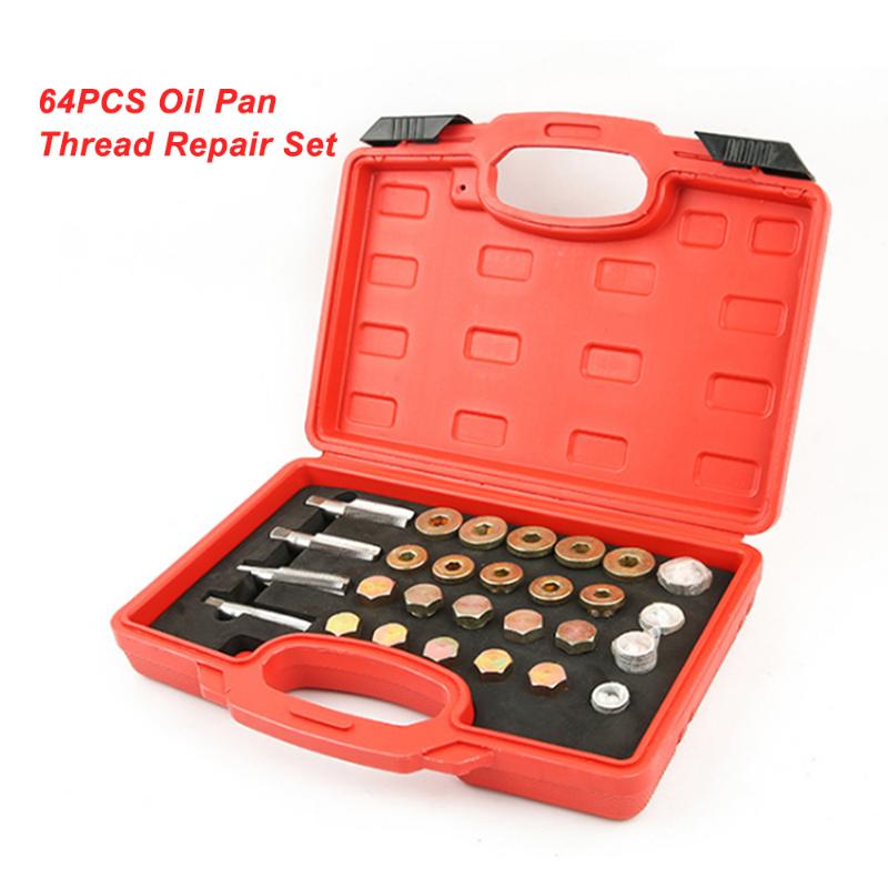 64PCS Oil Pan Thread Repair Set Automotive Crankcase Gearbox Drain Plug Tool With a Box for Easy Storage and Transport
64PCS Oil Pan Thread Repair Set Automotive Crankcase Gearbox Drain Plug Tool With a Box for Easy Storage and Transport