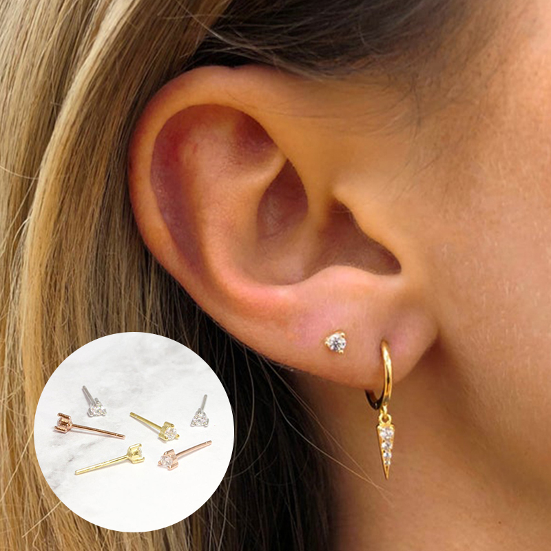 100% plata de ley 925 Pendientes INS Cute Glitter Bling Mini Stud Earrings For Woman Girls Lovers' Minimalis Piercing Earring
100% plata de ley 925 Pendientes INS Cute Glitter Bling Mini Stud Earrings For Woman Girls Lovers' Minimalis Piercing Earring