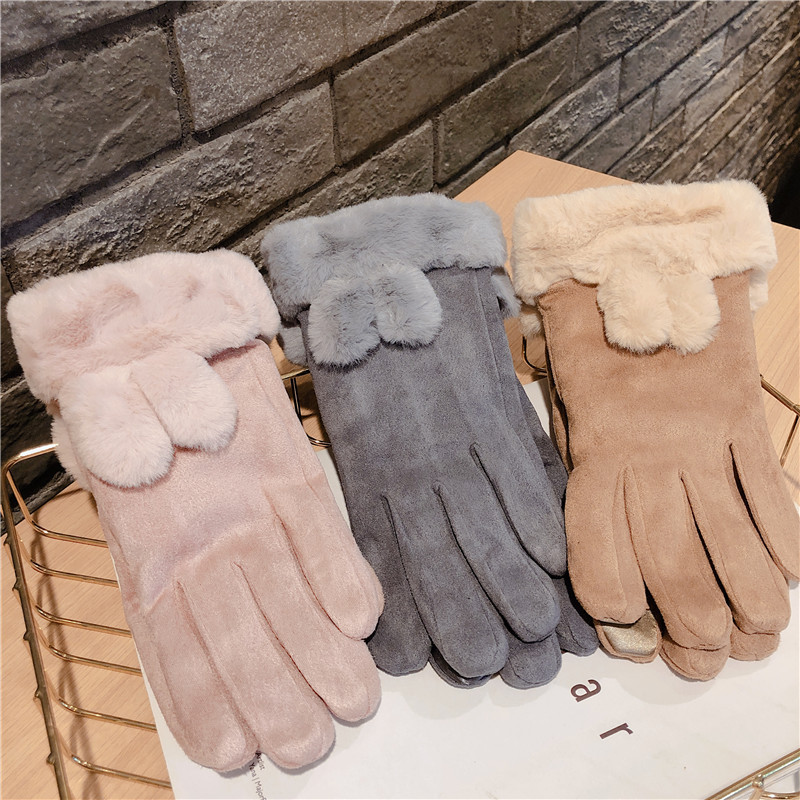 women New Korean touch screen gloves five fingers simple velvet thick ears female winter students warm gloves
women New Korean touch screen gloves five fingers simple velvet thick ears female winter students warm gloves