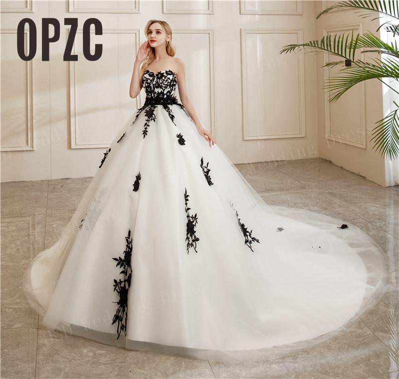 New Style Beautiful Simple Strapless Wedding Dress Black Lace Embroidery Appliques Bow Sashes Vestidos De Novia Custom Plus Size, Off white floor
New Style Beautiful Simple Strapless Wedding Dress Black Lace Embroidery Appliques Bow Sashes Vestidos De Novia Custom Plus Size, Off white floor