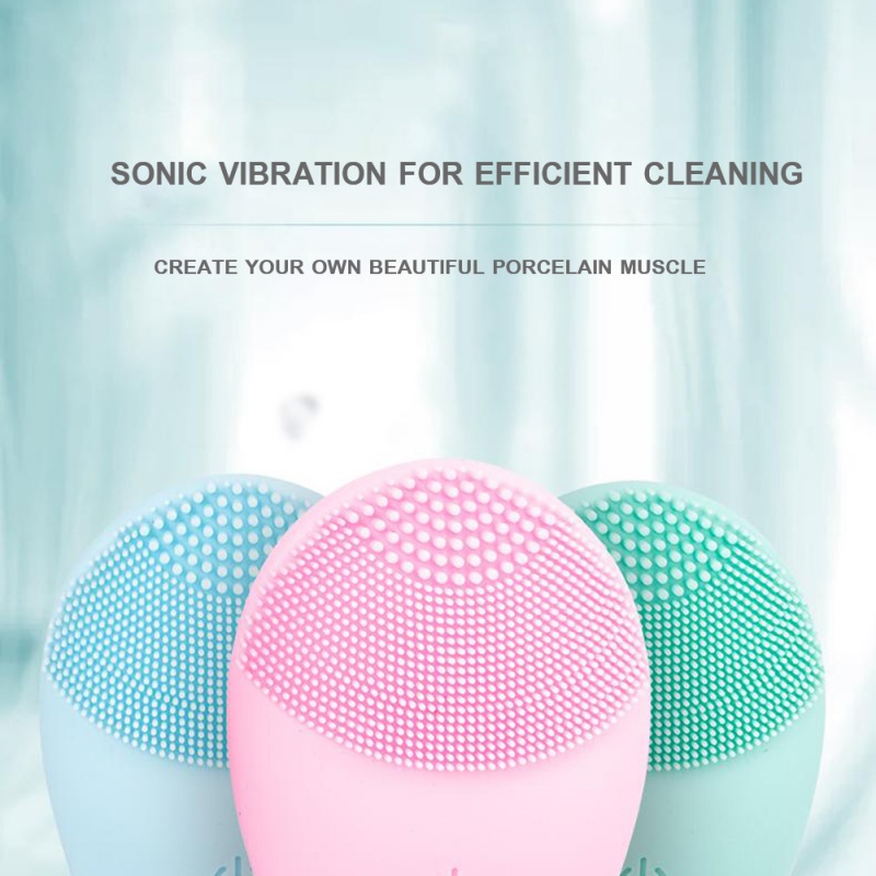 

2020 Hot Sale Deep pores cleansing skin care tools electric facial cleanser waterproof face washer silicone facial cleansing brush