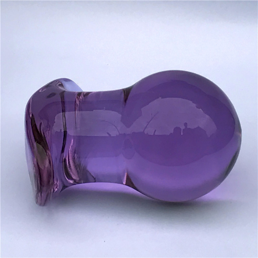 New Purple Crystal 50mm Large Butt Plug Vagina Ball Glass Dilatador Anal Dildo Bead Prostata Massage Ass Buttplug Gay Sex Toys Y200422