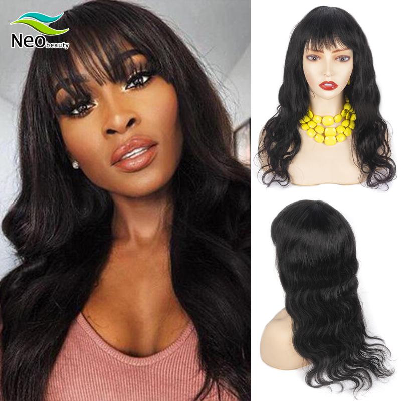 NeoBeauty Brazilian Human Hair Wig With Bangs Body Wave Full Machine Wigs Fashion Lady Hair Wigs with bangs For Black Women, Natural color
NeoBeauty Brazilian Human Hair Wig With Bangs Body Wave Full Machine Wigs Fashion Lady Hair Wigs with bangs For Black Women, Natural color