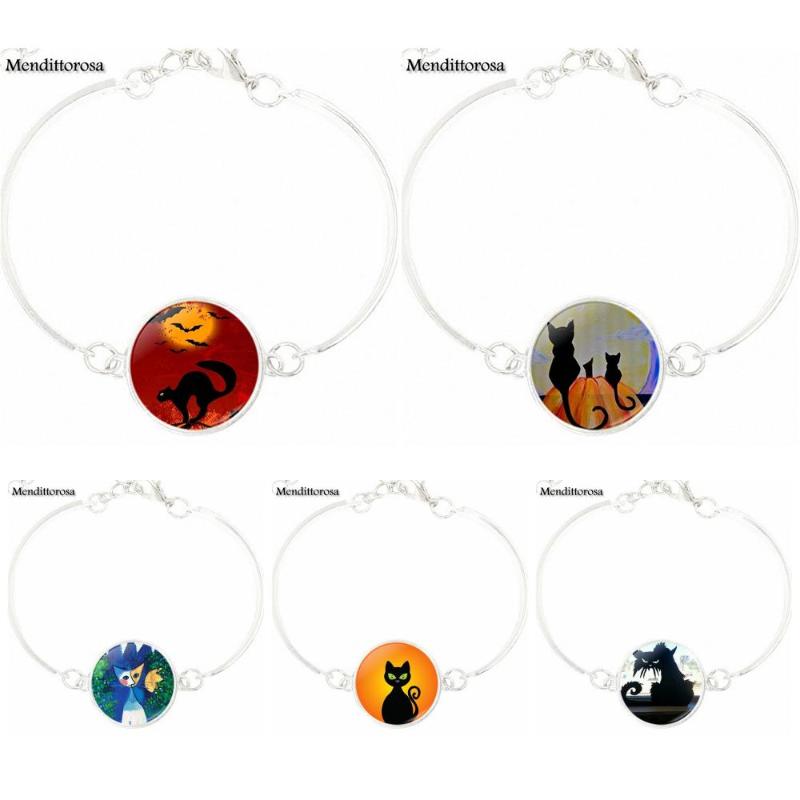 Charm Bracelets EJ Glaze Silhouette Cats For Women Party Gift Fashion Cabochon Bracelet Bangle Handmade Glass
Charm Bracelets EJ Glaze Silhouette Cats For Women Party Gift Fashion Cabochon Bracelet Bangle Handmade Glass