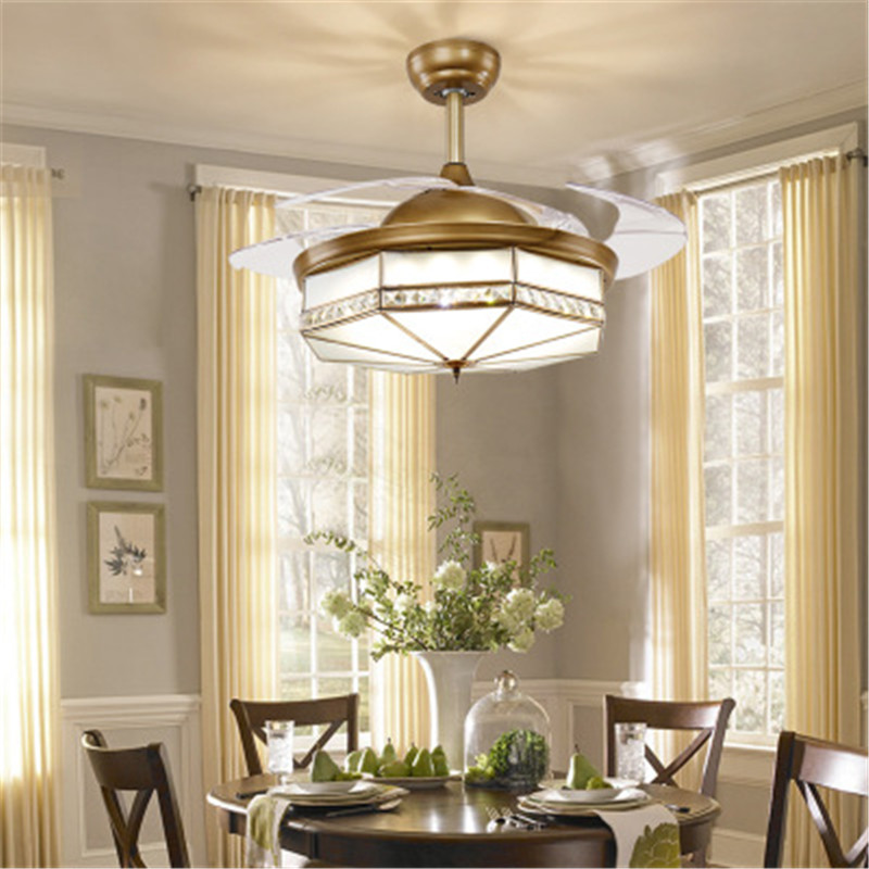 American Retro Copper Invisible Fan Lamp Modern Dining Room Living Room Ceiling Fan Light Bedroom Led Lights
American Retro Copper Invisible Fan Lamp Modern Dining Room Living Room Ceiling Fan Light Bedroom Led Lights