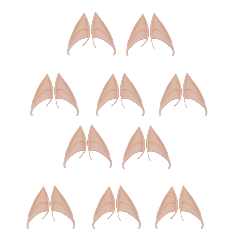 10 Pairs Fairy Pixie Elf Ears Soft Pointed Ears Tips Anime Party Dress Up Costume Accessories (12CM)
10 Pairs Fairy Pixie Elf Ears Soft Pointed Ears Tips Anime Party Dress Up Costume Accessories (12CM)