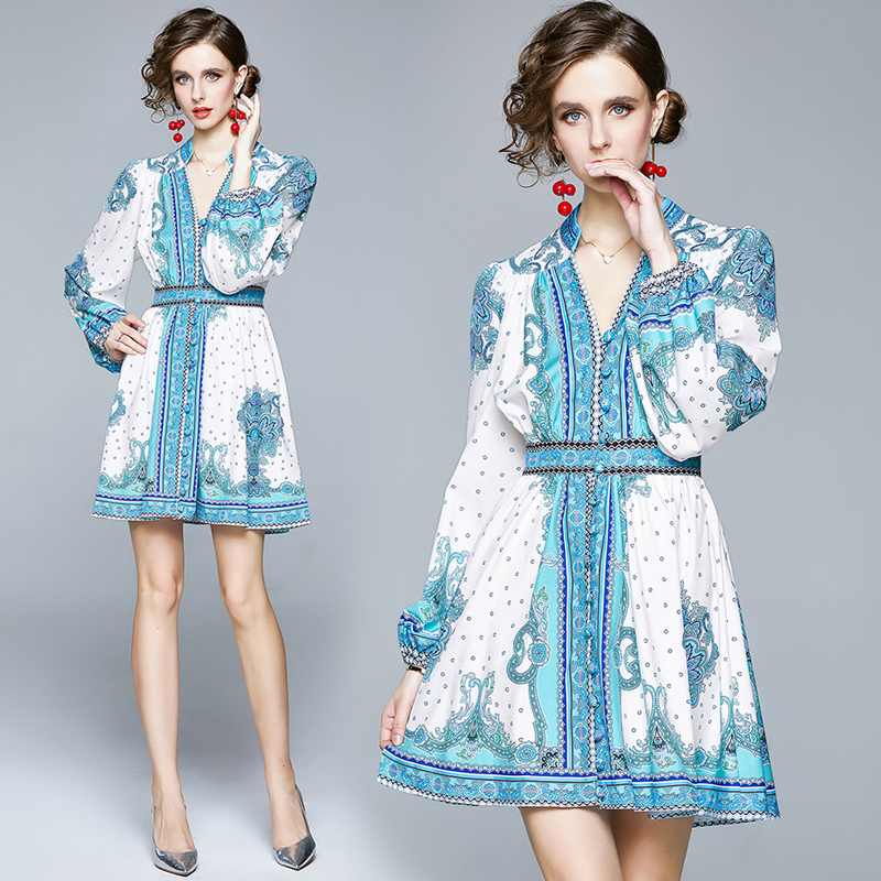 autumn runway palace style totem print women mini shirt dress women ladies fashion vneck button front long sleeve designer dresses, Customize
autumn runway palace style totem print women mini shirt dress women ladies fashion vneck button front long sleeve designer dresses, Customize