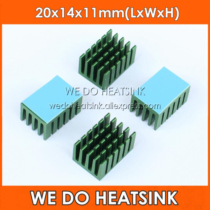 WE DO HEATSINK Green Anodize 20x14x11mm Aluminum Network Routers Chip Heat Sinks Radiator Cooler With Thermal Pad
WE DO HEATSINK Green Anodize 20x14x11mm Aluminum Network Routers Chip Heat Sinks Radiator Cooler With Thermal Pad