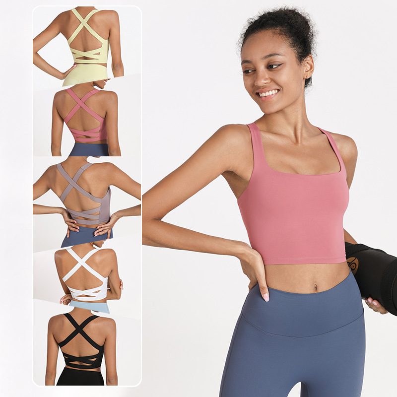 Cross-Border Sports Underwear Women's Shockproof Back Quick-Drying Running Fitness Bra Sexy Yoga Vest with Chest Pad, Yellow
Cross-Border Sports Underwear Women's Shockproof Back Quick-Drying Running Fitness Bra Sexy Yoga Vest with Chest Pad, Yellow