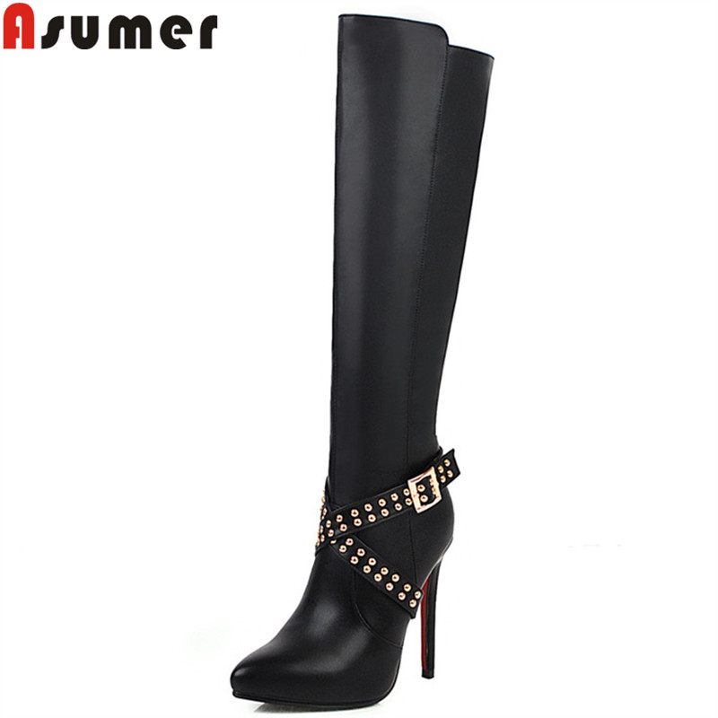 ASUMER 2020 new knee high boots pointed toe zip ladies autumn winter boots pointed toe sexy high heels women big size, Black
ASUMER 2020 new knee high boots pointed toe zip ladies autumn winter boots pointed toe sexy high heels women big size, Black
