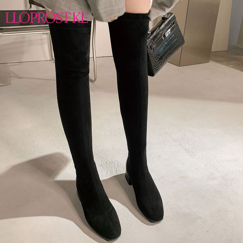Lloprost ke Winter Over The Knee Boots Woman Shoes Long Stretch Fabric Thigh High Sexy Round Toe High Short Plush Flock, Black
Lloprost ke Winter Over The Knee Boots Woman Shoes Long Stretch Fabric Thigh High Sexy Round Toe High Short Plush Flock, Black