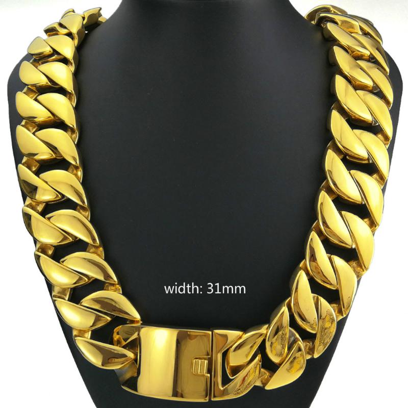 gold Filled 316L stainless steel all polished 31mm width very heavy long chain 60-90cm necklace jewelry N39 a
gold Filled 316L stainless steel all polished 31mm width very heavy long chain 60-90cm necklace jewelry N39 a
