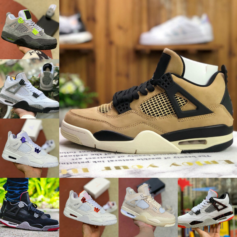 Cream Sail Black Cat White Pale Citron Cement Men Bred 4 4s Basketball Shoes Mushroom Cactus Jack Raptors Fear Royalty Pure Money Sneakers, E203
Cream Sail Black Cat White Pale Citron Cement Men Bred 4 4s Basketball Shoes Mushroom Cactus Jack Raptors Fear Royalty Pure Money Sneakers, E203