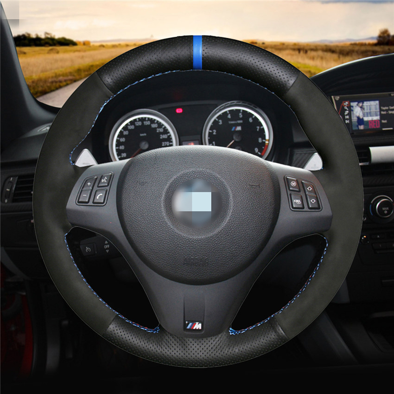Black Suede Leather Car Steering Wheel Cover for BMW M Sport M3 E90 E91 E92 E93 E87 E81 E82 E88
Black Suede Leather Car Steering Wheel Cover for BMW M Sport M3 E90 E91 E92 E93 E87 E81 E82 E88