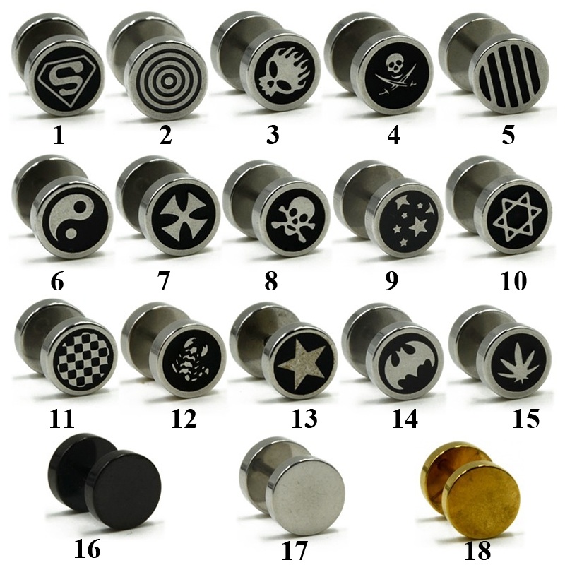 1 Pair Unisex Ear Studs Epoxy Pattern Fake Cheater Ear Tunnel Plugs Piercing Barbell Earring Rock Punk Piercing Jewelry
1 Pair Unisex Ear Studs Epoxy Pattern Fake Cheater Ear Tunnel Plugs Piercing Barbell Earring Rock Punk Piercing Jewelry