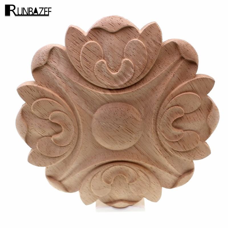 RUNBAZEF Round Onlay Applique Wooden Wood Carving Decal Furniture Wall Corner Decor Cabinets Mirrors Home Decoration Accessories
RUNBAZEF Round Onlay Applique Wooden Wood Carving Decal Furniture Wall Corner Decor Cabinets Mirrors Home Decoration Accessories