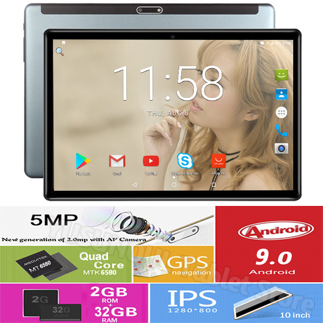 Hot New Tablet Pc 10.1 inch Android 9.0 Google Play 3G Phone Call Tablets WiFi Bluetooth GPS 2.5D Tempered Glass 10 inch Tablet, Black
Hot New Tablet Pc 10.1 inch Android 9.0 Google Play 3G Phone Call Tablets WiFi Bluetooth GPS 2.5D Tempered Glass 10 inch Tablet, Black