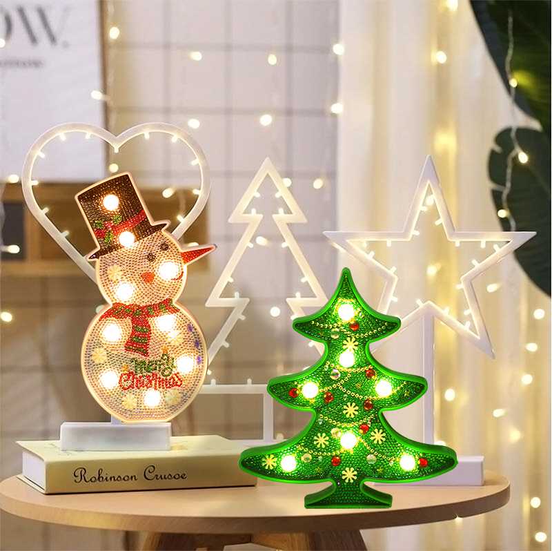 New lamp DIY LED Diamond Painting Night Light Christmas Tree Snowman Cross Stitch Embroidery Special Shape Wedding Decoration
New lamp DIY LED Diamond Painting Night Light Christmas Tree Snowman Cross Stitch Embroidery Special Shape Wedding Decoration