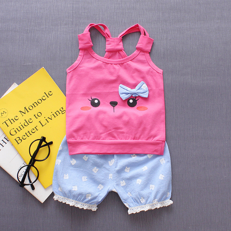 2020 new girls summer suspenders two-piece suit girl cotton breathable vest + shorts, Style 6
2020 new girls summer suspenders two-piece suit girl cotton breathable vest + shorts, Style 6