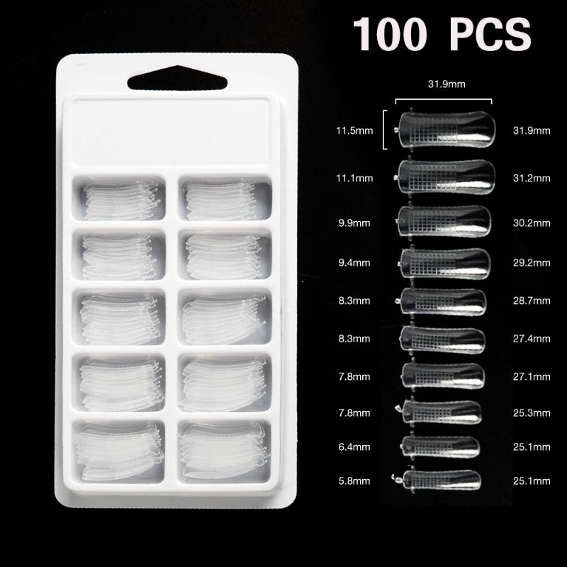 100 PCS Artificial Acrylic False Fake Nails Clear Full Cover False Nails for Fingernail Nail Finger Extension Manicure Tools
100 PCS Artificial Acrylic False Fake Nails Clear Full Cover False Nails for Fingernail Nail Finger Extension Manicure Tools