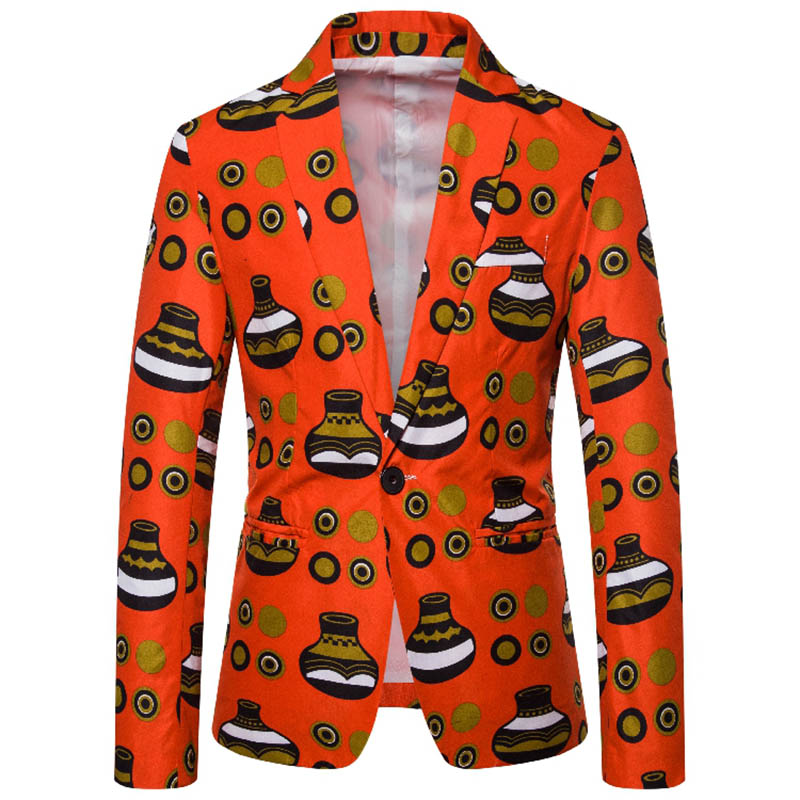 African Orange Printing Mens Blazer Slim Fit Fashion Notch Lapel Prom Party Jackets for Men Summer Men Suit Blazers Coat 2020, Color 15
African Orange Printing Mens Blazer Slim Fit Fashion Notch Lapel Prom Party Jackets for Men Summer Men Suit Blazers Coat 2020, Color 15