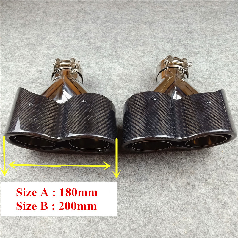 Top quality 1 Pair Y Model Glossy Carbon Exhaust Tips 304 Stainless Steel For Akrapovic Dual Muffler Nozzles Exhaust Pipes
Top quality 1 Pair Y Model Glossy Carbon Exhaust Tips 304 Stainless Steel For Akrapovic Dual Muffler Nozzles Exhaust Pipes