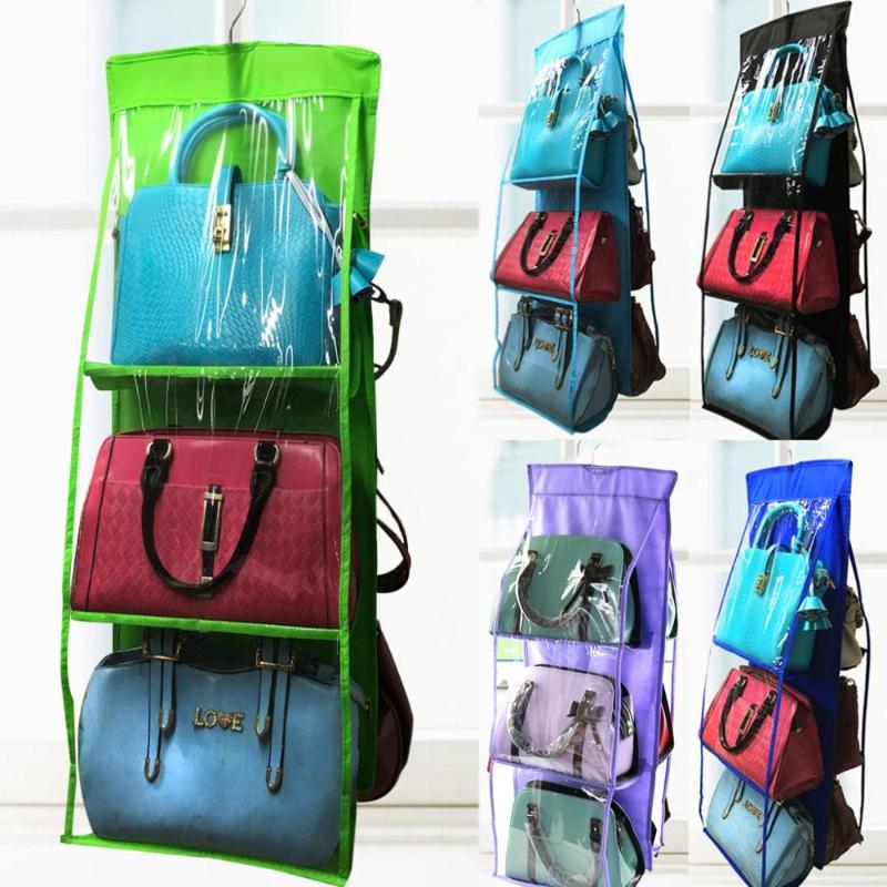 Storage Boxes & Bins 6 Pocket Hanging Handbag Purse Bag Tidy Organiser Wardrobe Closet Hanger Multi-layer Perspective Dustproof, Blue
Storage Boxes & Bins 6 Pocket Hanging Handbag Purse Bag Tidy Organiser Wardrobe Closet Hanger Multi-layer Perspective Dustproof, Blue