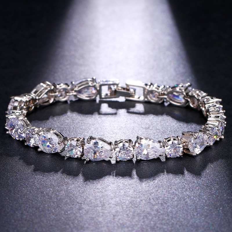 EMMAYA Exquisite Gold Color Jewelry Teardrop CZ Crystal and Cubic Zircon Stone Setting Bracelet for Women Party Gift
EMMAYA Exquisite Gold Color Jewelry Teardrop CZ Crystal and Cubic Zircon Stone Setting Bracelet for Women Party Gift