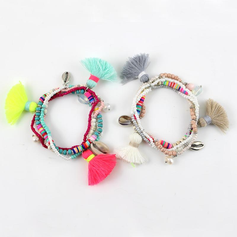 New Fashionable BOHO Beautiful Tassel Decoration Bracelet Hot Selling Bracelet Spring Party Crystal Beads String
New Fashionable BOHO Beautiful Tassel Decoration Bracelet Hot Selling Bracelet Spring Party Crystal Beads String