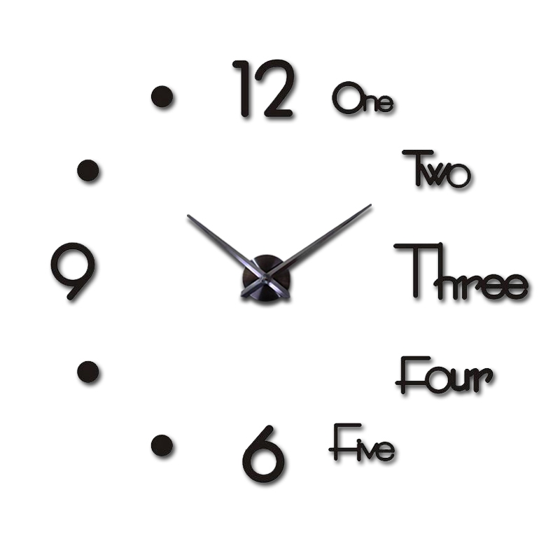 3D DIY Wall Clock Modern Design Wall Sticker Clock Silent Home Decor Living Room Acrylic Mirror Nordic Clock,Black
3D DIY Wall Clock Modern Design Wall Sticker Clock Silent Home Decor Living Room Acrylic Mirror Nordic Clock,Black