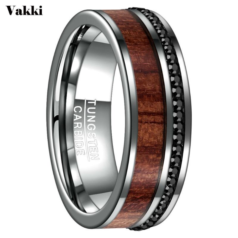 VAKKI 8MM Wide Steel Color Polished Plane Bevel Inlaid Wood Grain Black Crystal Tungsten Steel Ring Men's Fine Jewelry
VAKKI 8MM Wide Steel Color Polished Plane Bevel Inlaid Wood Grain Black Crystal Tungsten Steel Ring Men's Fine Jewelry