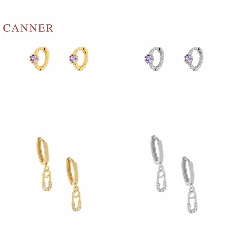 CANNER Real 925 Sterling Silver Earrings For Women Purple Mini Fashion Diamond Brooch Earrings Hoops Zircon Jewelry Pendientes
CANNER Real 925 Sterling Silver Earrings For Women Purple Mini Fashion Diamond Brooch Earrings Hoops Zircon Jewelry Pendientes