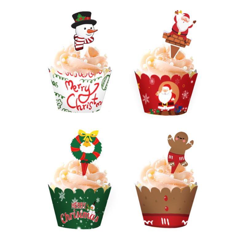 12set Christmas Cupcake Toppers And Wrappers Party Supplies Snowman Santa Claus Reindeer Elf Xmas Decor Cupcake Bake Tools
12set Christmas Cupcake Toppers And Wrappers Party Supplies Snowman Santa Claus Reindeer Elf Xmas Decor Cupcake Bake Tools