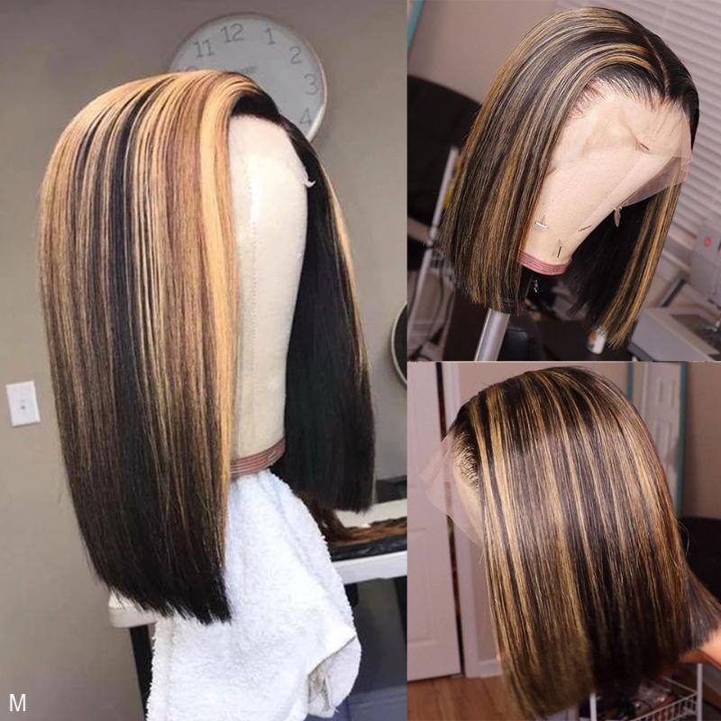Highlight Bob Wig Brazilian Straight Ombre Brown Honey Blonde Short 13x4 Lace Front Human Hair Wigs For Women Remy VIPbeauty, As pic
Highlight Bob Wig Brazilian Straight Ombre Brown Honey Blonde Short 13x4 Lace Front Human Hair Wigs For Women Remy VIPbeauty, As pic