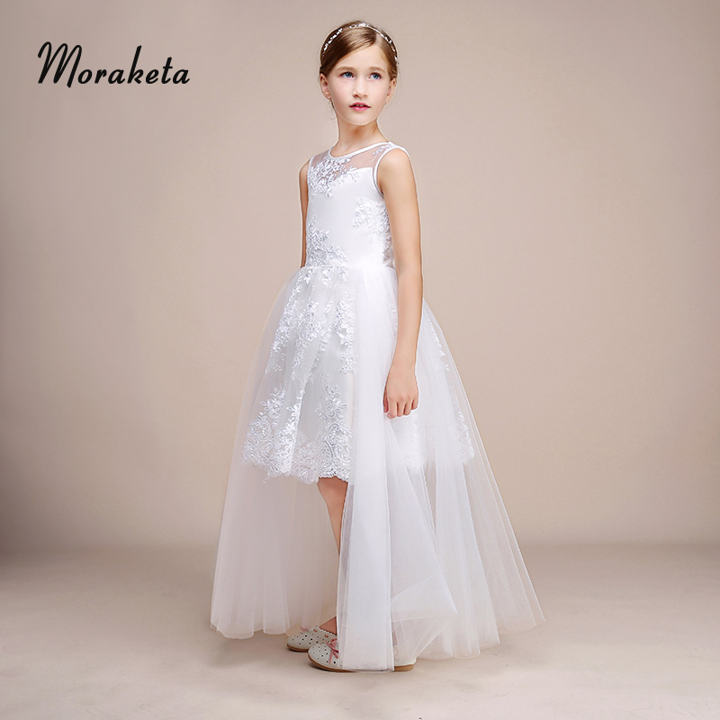 Short Front Long Back White Flower Girl Dresses For Wedding 2020 Scoop Neck Sleeveless High Low Junior Bridesmaid Dresses
Short Front Long Back White Flower Girl Dresses For Wedding 2020 Scoop Neck Sleeveless High Low Junior Bridesmaid Dresses