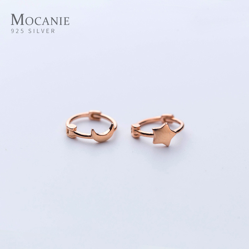 Hoop & Huggie Mocanie Genuine 925 Sterling Silver Minimalist Cute Star Moon Asymmetry Anti-Allergy Earring For Women Fine Jewelry Bijoux
Hoop & Huggie Mocanie Genuine 925 Sterling Silver Minimalist Cute Star Moon Asymmetry Anti-Allergy Earring For Women Fine Jewelry Bijoux