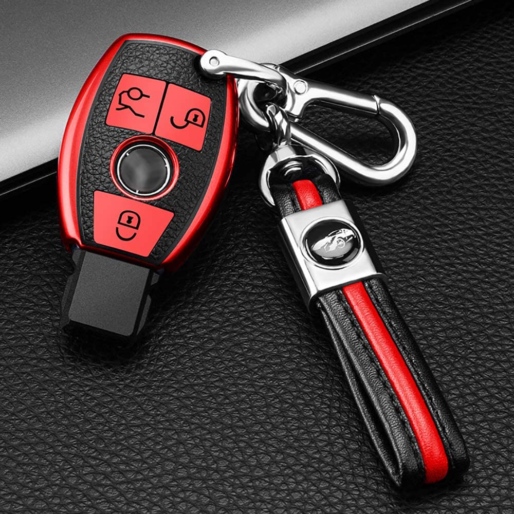 Leather Key Fob Cover Key ring Smart Remote Control Holder Jacket Case Full Protection for Mercedes-Benz A C E S Class GLK CLA GLA 3-Button, Green
Leather Key Fob Cover Key ring Smart Remote Control Holder Jacket Case Full Protection for Mercedes-Benz A C E S Class GLK CLA GLA 3-Button, Green