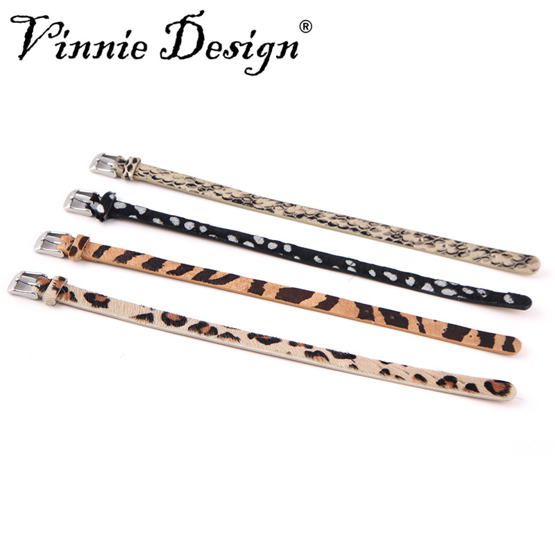 Vinnie Design Jewelry Fashion Leopard Pattern Genuine Leather Bracelet 21cm Wrap Keepers Bracelets for Slide Charms 10pcs/lot
Vinnie Design Jewelry Fashion Leopard Pattern Genuine Leather Bracelet 21cm Wrap Keepers Bracelets for Slide Charms 10pcs/lot