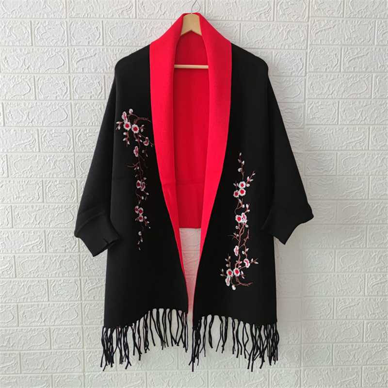 Cape new cashmere-like Poncho shawl with sleeves women in autumn and winter thick warm cloaks embroidery tassel cloak 2020
Cape new cashmere-like Poncho shawl with sleeves women in autumn and winter thick warm cloaks embroidery tassel cloak 2020