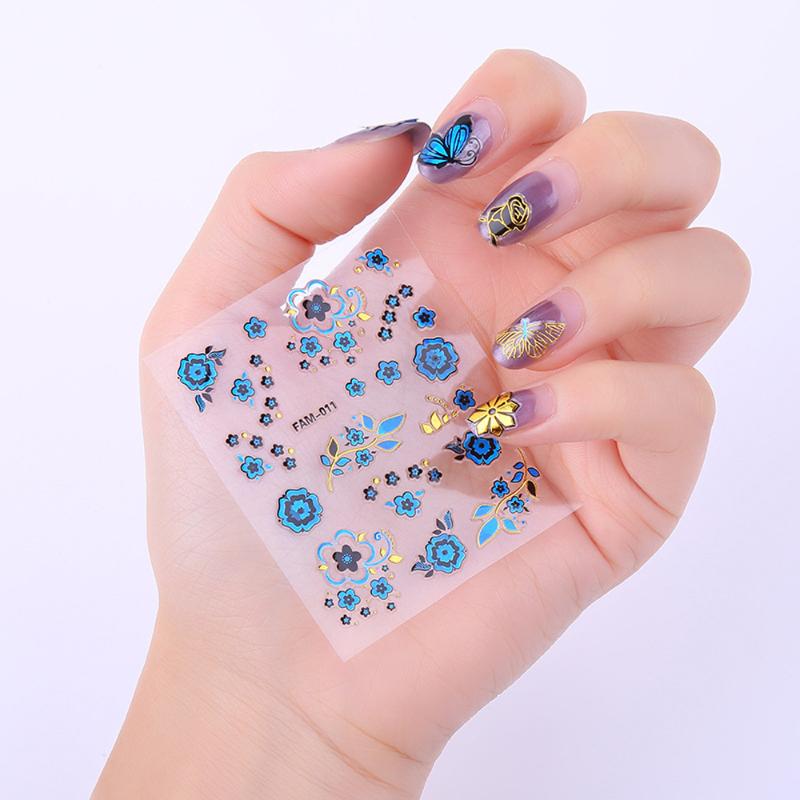 12 colors of 24 blue rose butterfly nail decals 3D dazzling gorgeous blue nail stickers
12 colors of 24 blue rose butterfly nail decals 3D dazzling gorgeous blue nail stickers