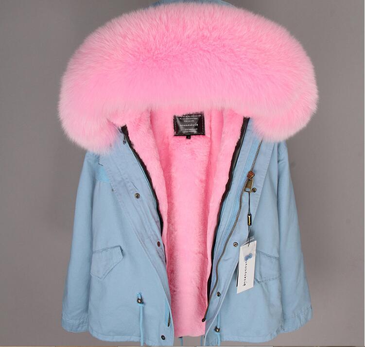 wholesale pink fox fur trim Maomaokong brand pink rabbit fur lining mini sky blue women parka short style winter coats, Choose the model
wholesale pink fox fur trim Maomaokong brand pink rabbit fur lining mini sky blue women parka short style winter coats, Choose the model